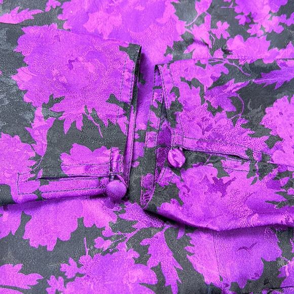 Vintage 80s Maggy London Jeannene Booher Silk ruffled cocktail party dress, 10 - Picture 9 of 11